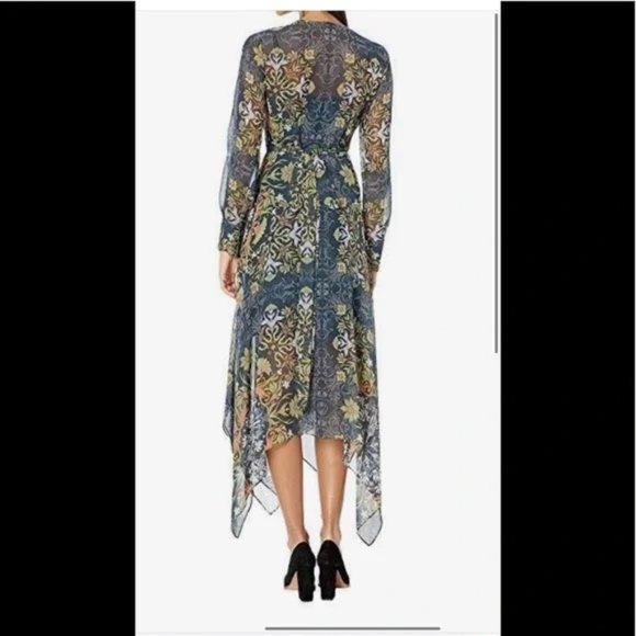 Elegant Wrap Dress with Matching Slip - Picture 2 of 11